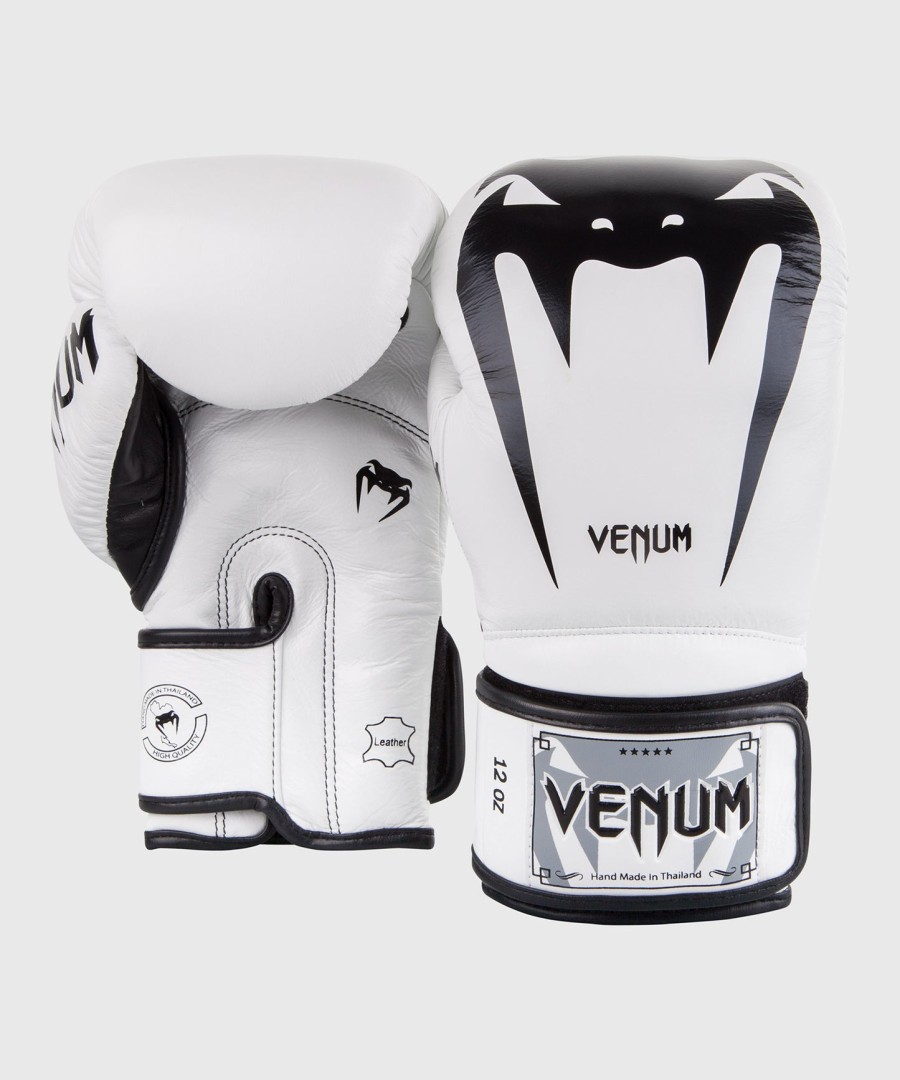 luvas de boxe venum giant 3.0 - couro nappa - brancas