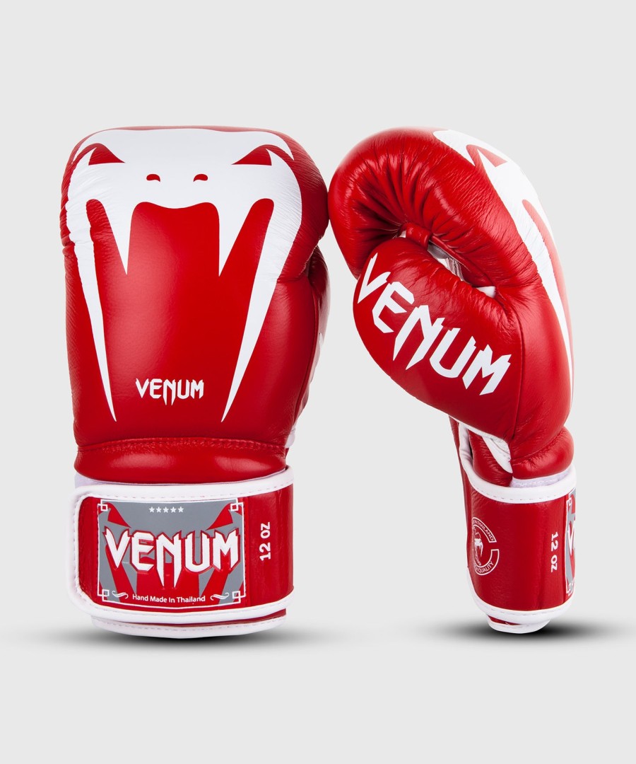 luvas de boxe venum giant 3.0 - couro nappa - vermelhas