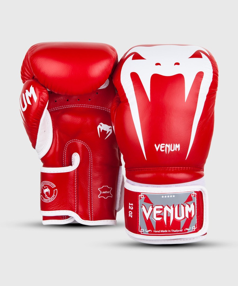 luvas de boxe venum giant 3.0 - couro nappa - vermelhas