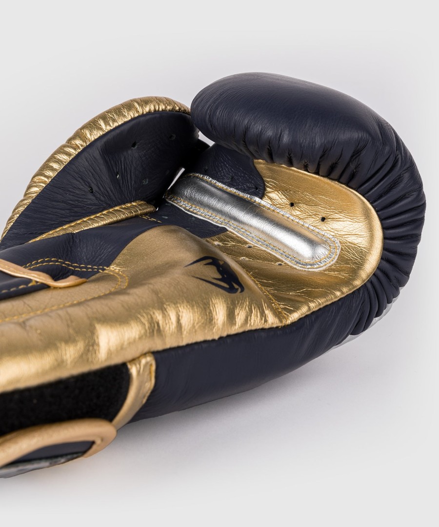 luvas de boxe venum giant 3.0 - azul-marinhodourado - edição especial