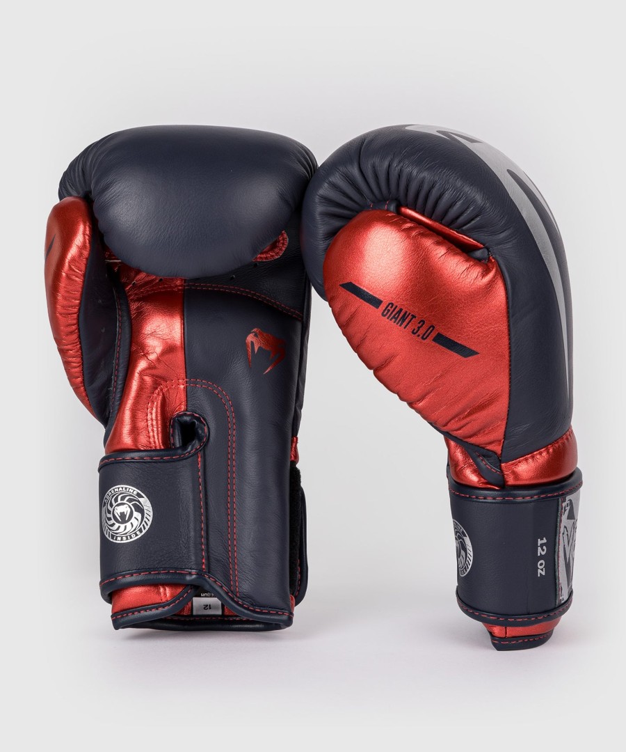 luvas de boxe venum giant 3.0 - azul marinhovermelho - edição especial