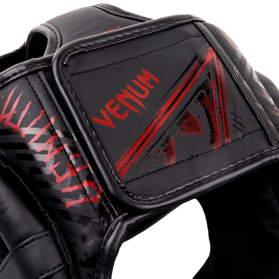 capacete venum gladiator 3.0 - pretovermelho
