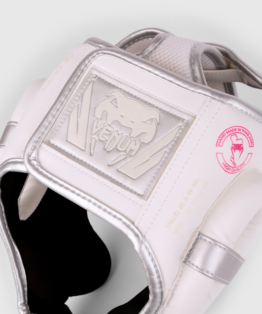 capacete venum elite - brancoprateado-rosa
