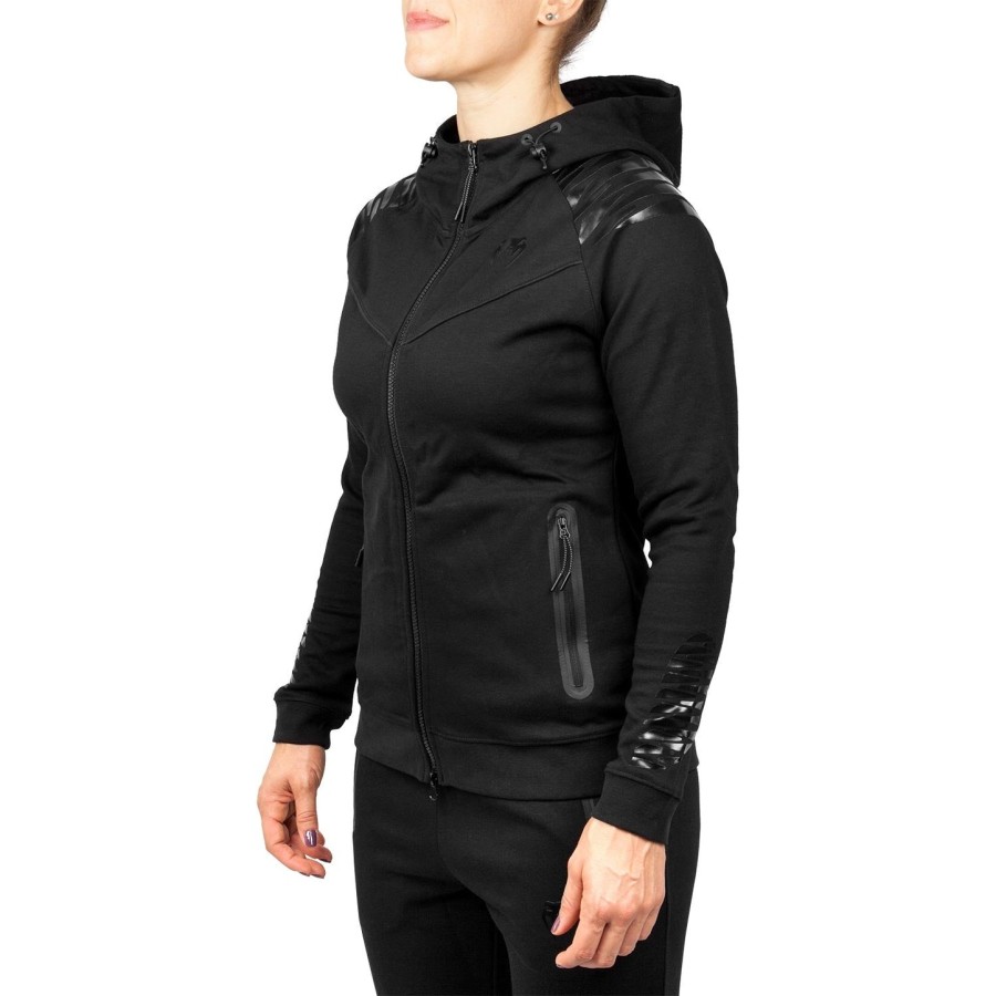 moletom com capuz venum laser - feminino - pretopreto - exclusivo