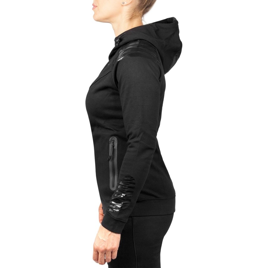 moletom com capuz venum laser - feminino - pretopreto - exclusivo