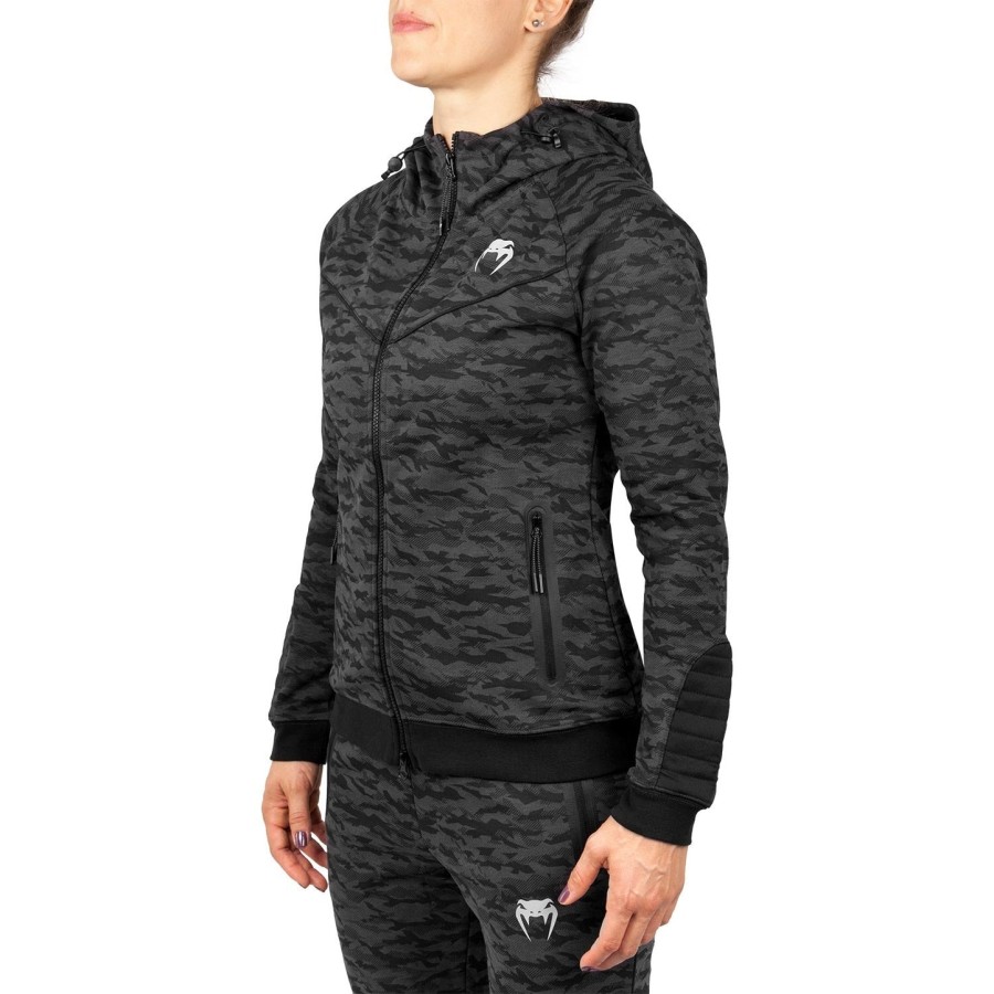 moletom com capuz venum laser - feminino - camuflagem escura - exclusivo