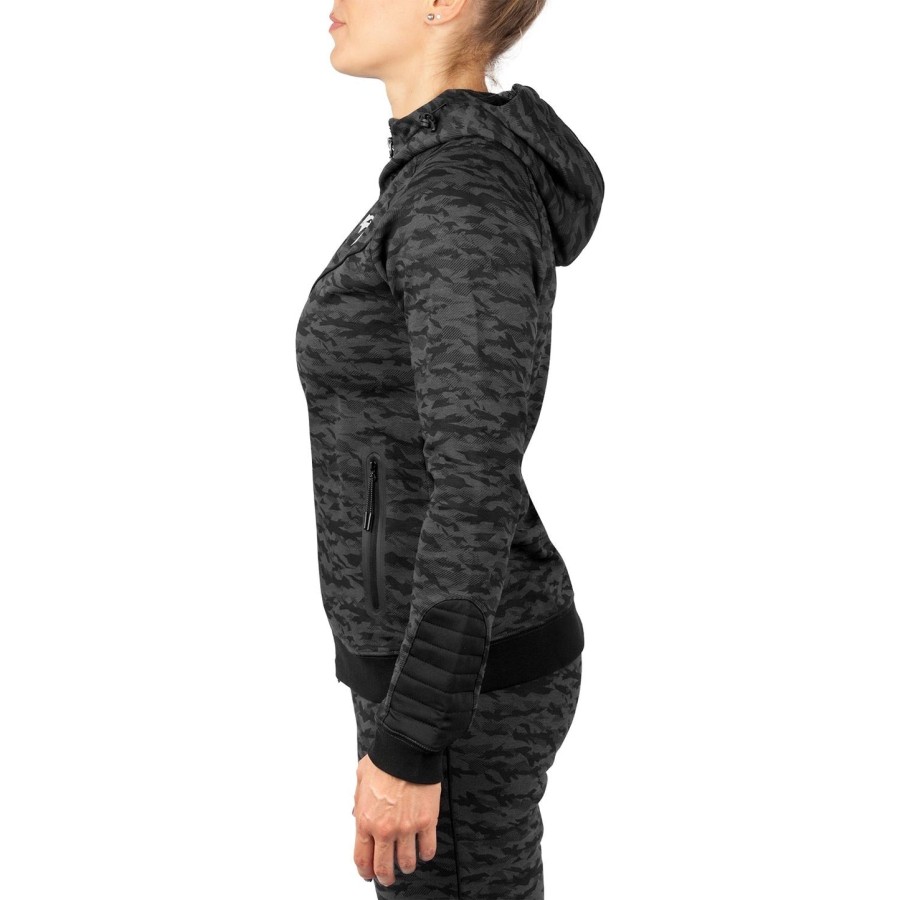 moletom com capuz venum laser - feminino - camuflagem escura - exclusivo