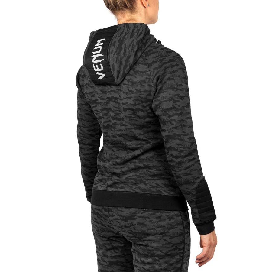 moletom com capuz venum laser - feminino - camuflagem escura - exclusivo