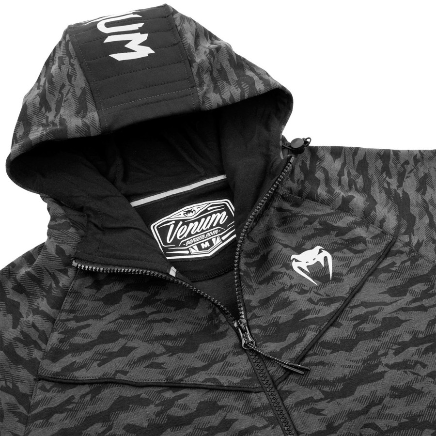 moletom com capuz venum laser - feminino - camuflagem escura - exclusivo