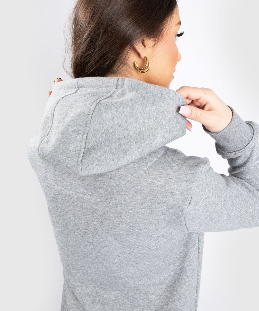 moletom com capuz venum classic - feminino - cinza mescla claro