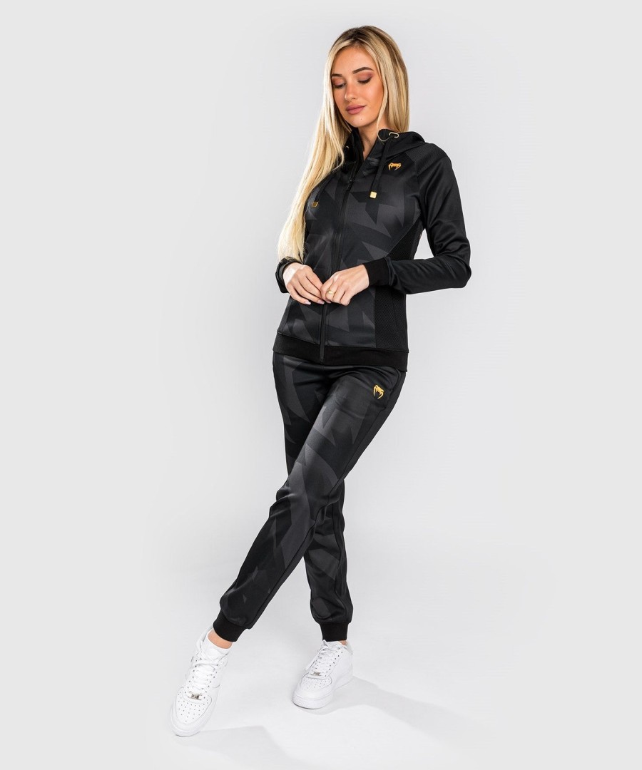 moletom com capuz venum razor - feminino - pretodourado