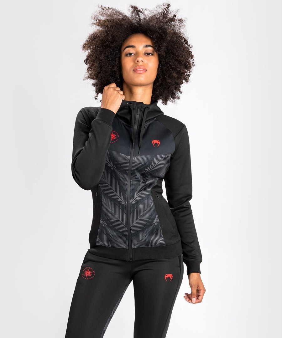 moletom com capuz venum phantom - feminino - pretovermelho