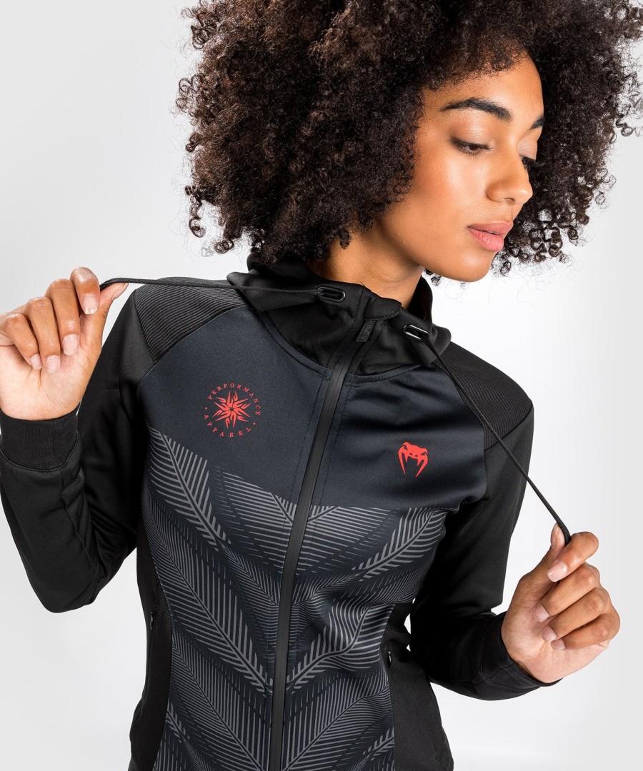 moletom com capuz venum phantom - feminino - pretovermelho