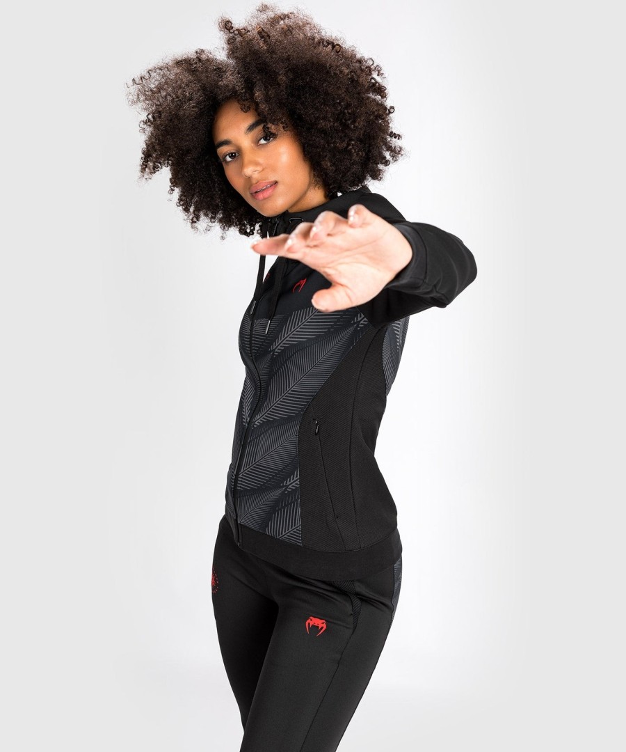 moletom com capuz venum phantom - feminino - pretovermelho