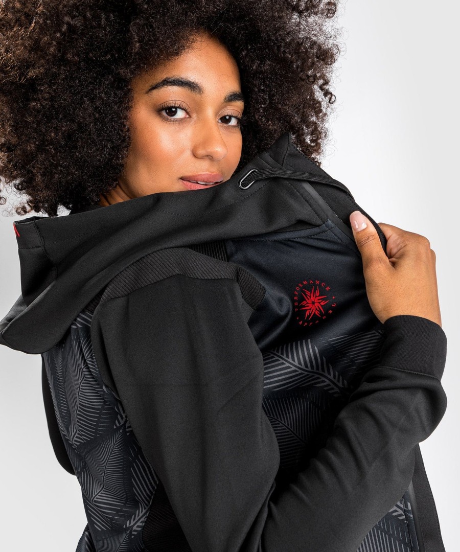 moletom com capuz venum phantom - feminino - pretovermelho