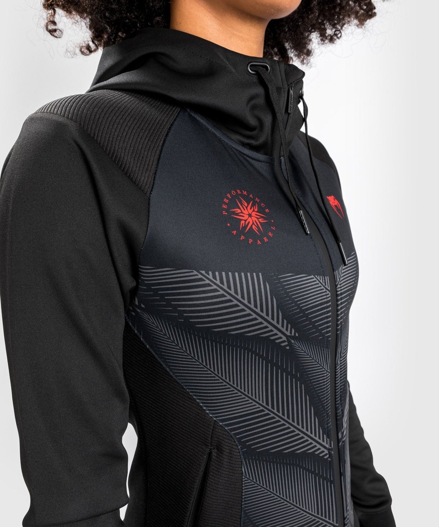 moletom com capuz venum phantom - feminino - pretovermelho