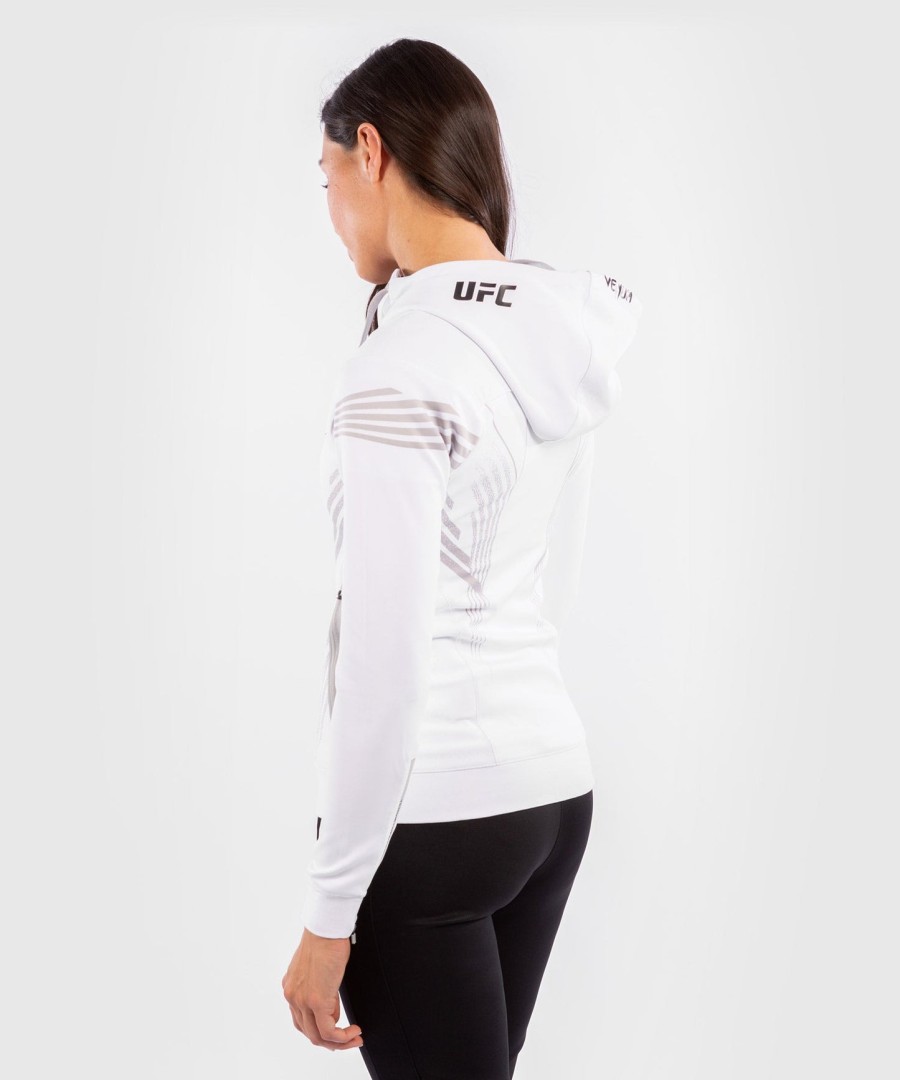 moletom com capuz ufc venum authentic fight night feminino walkout - branco