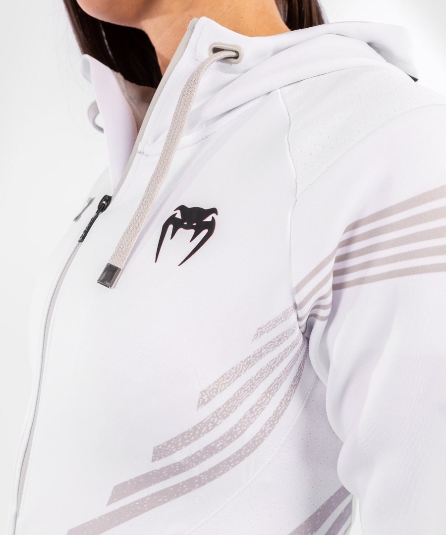 moletom com capuz ufc venum authentic fight night feminino walkout - branco