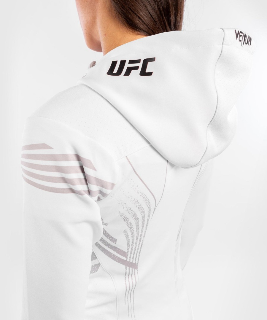 moletom com capuz ufc venum authentic fight night feminino walkout - branco