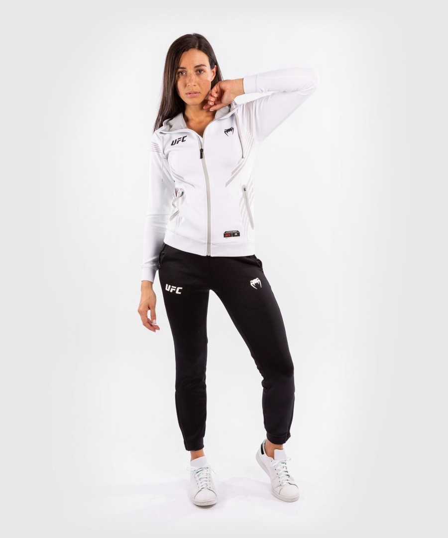 moletom com capuz ufc venum authentic fight night feminino walkout - branco