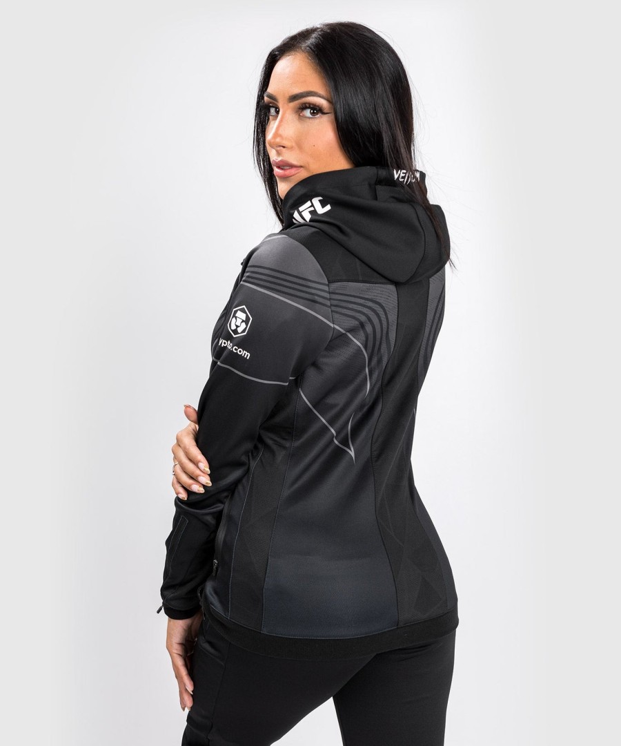 moletom com capuz ufc venum authentic fight night 2.0 feminino walkout - preto