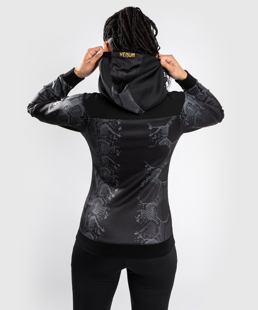 moletom com capuz ufc adrenaline by venum authentic fight night feminino walkout - campeã