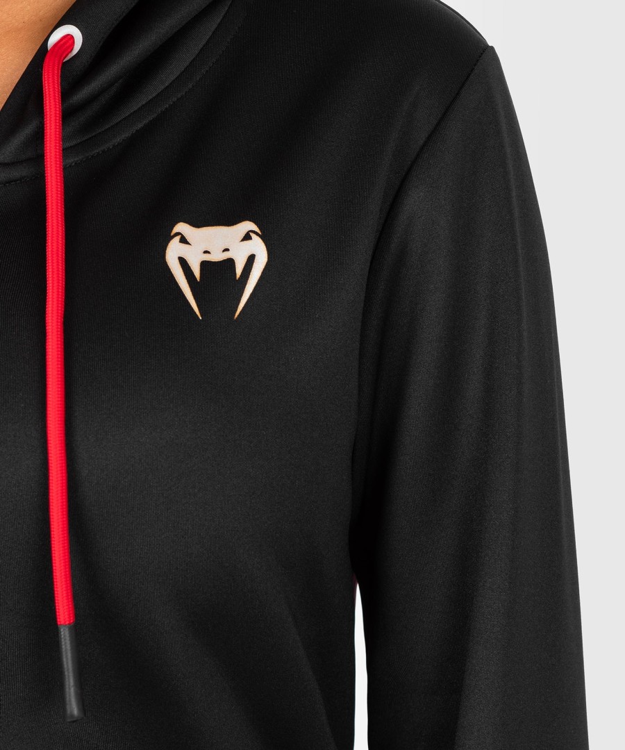 moletom com zíper ufc venum performance institute 2.0 feminino - pretovermelho