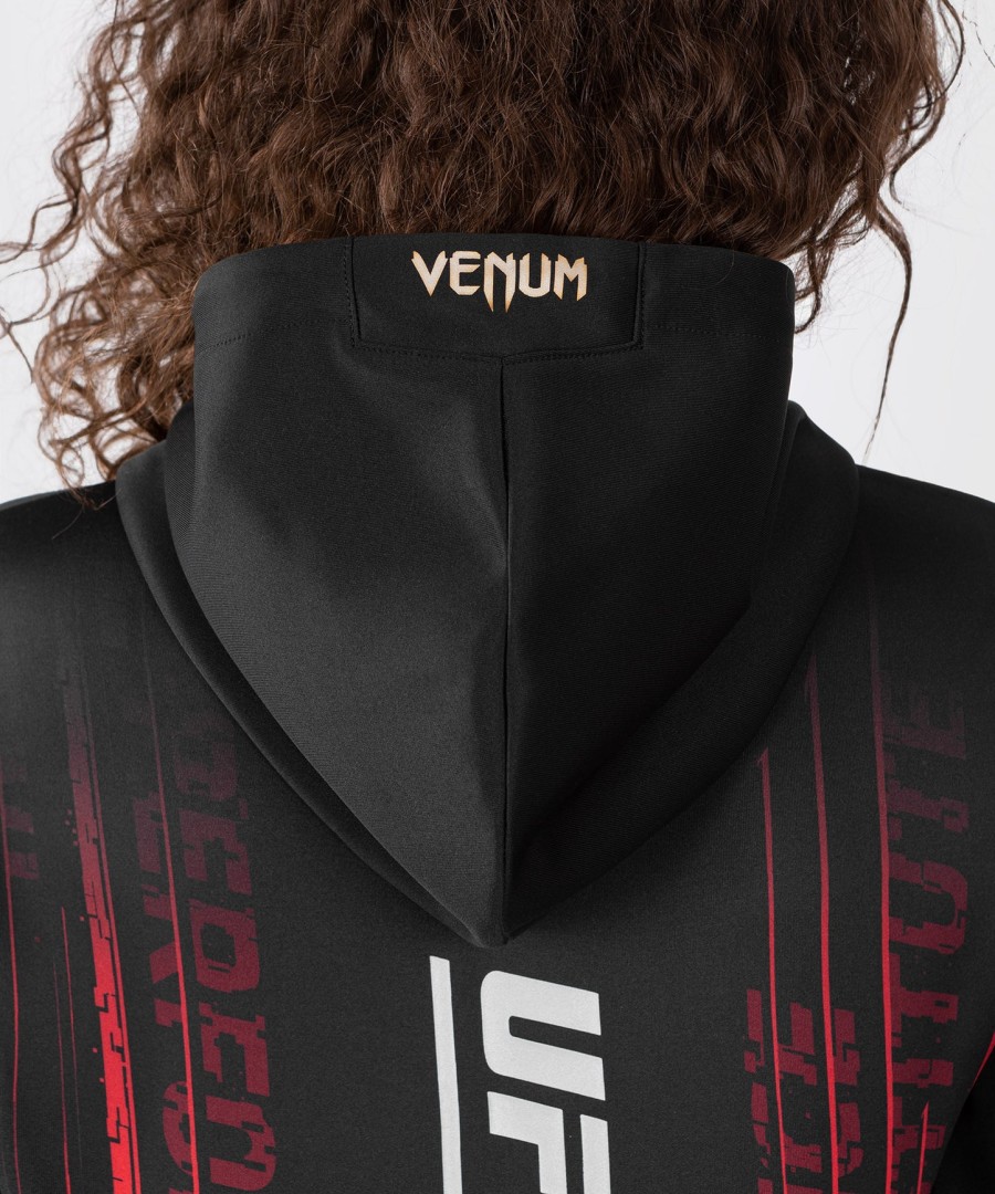 moletom com zíper ufc venum performance institute 2.0 feminino - pretovermelho