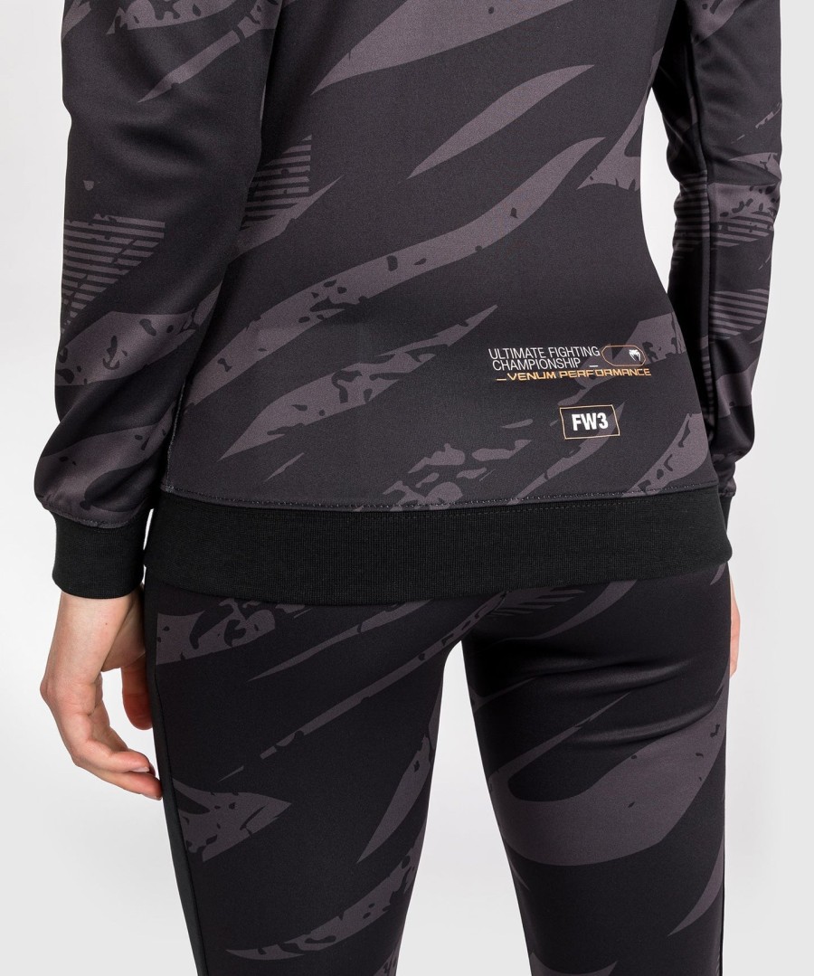 moletom com zíper feminino ufc adrenaline by venum fight week - camuflagem urbana
