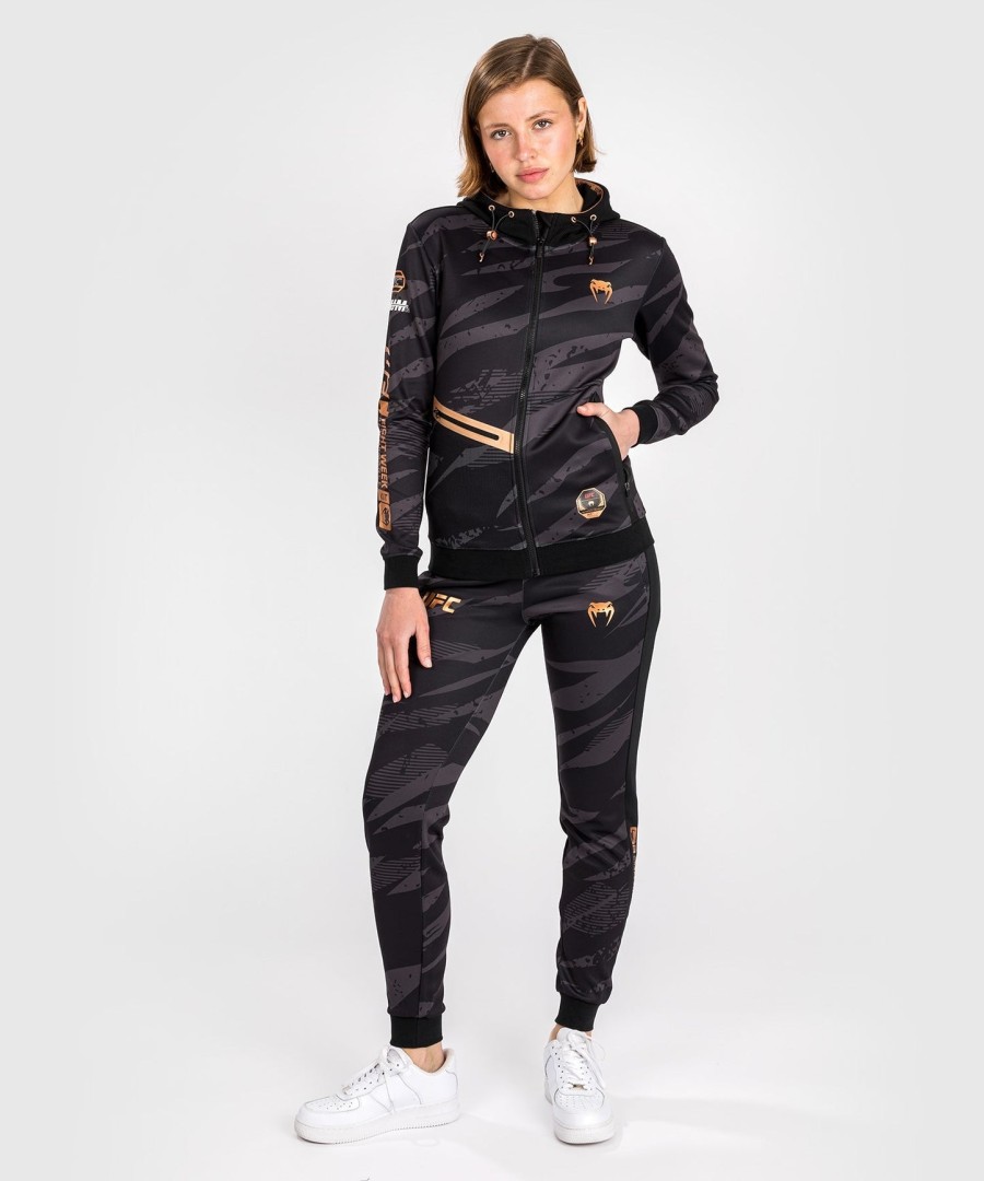 moletom com zíper feminino ufc adrenaline by venum fight week - camuflagem urbana