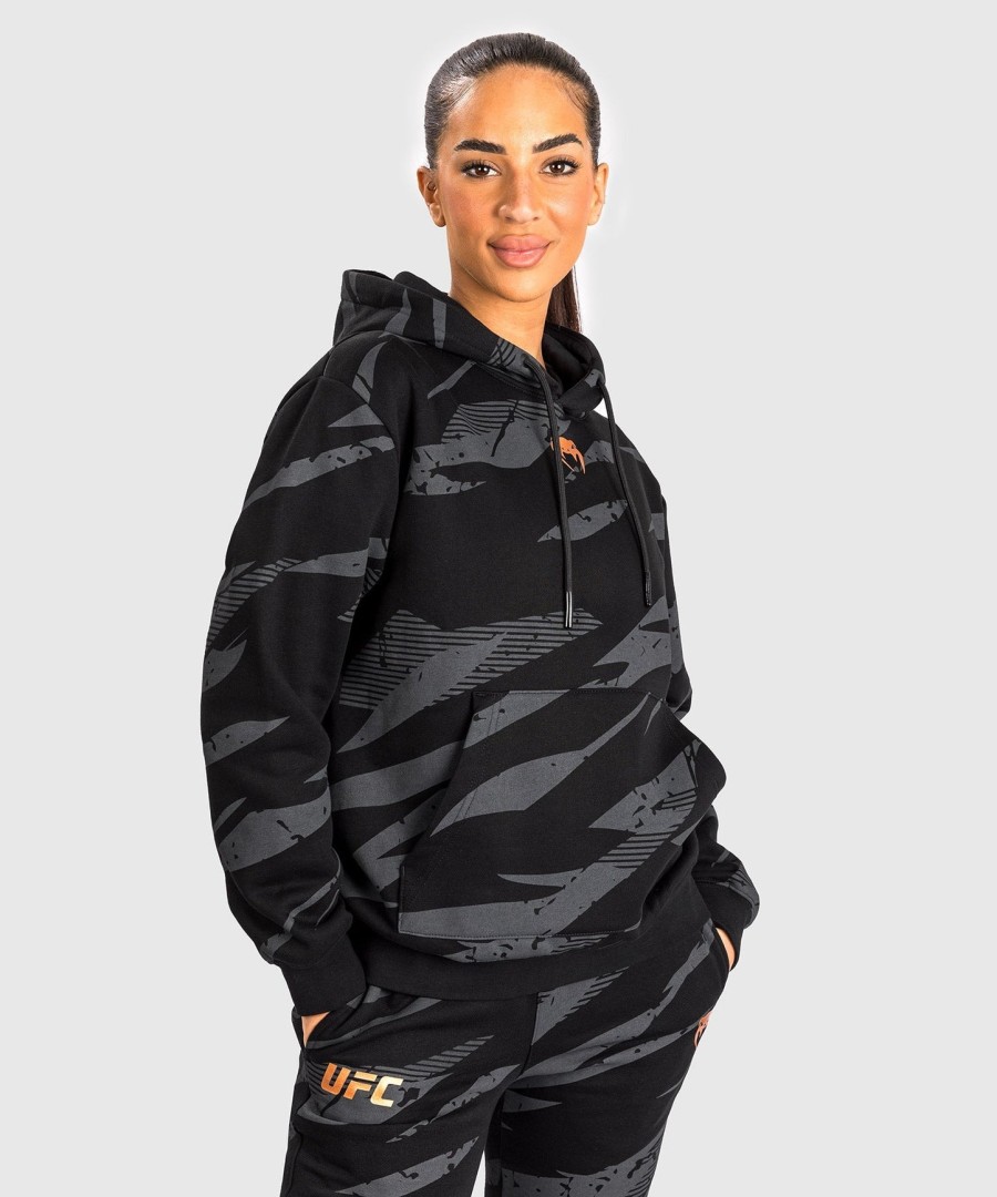 moletom com capuz feminino ufc adrenaline by venum fight week - camuflagem urbana