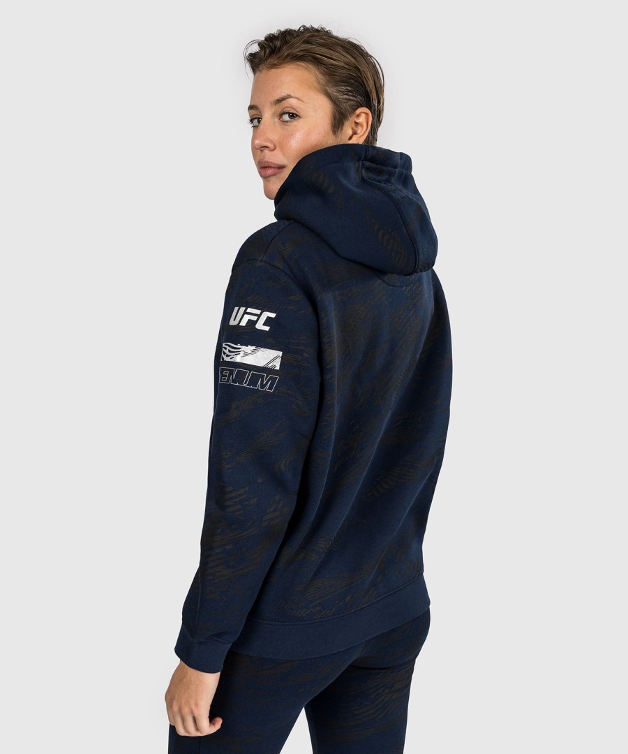moletom com capuz feminino ufc fusion by venum fight week - azul oceânico