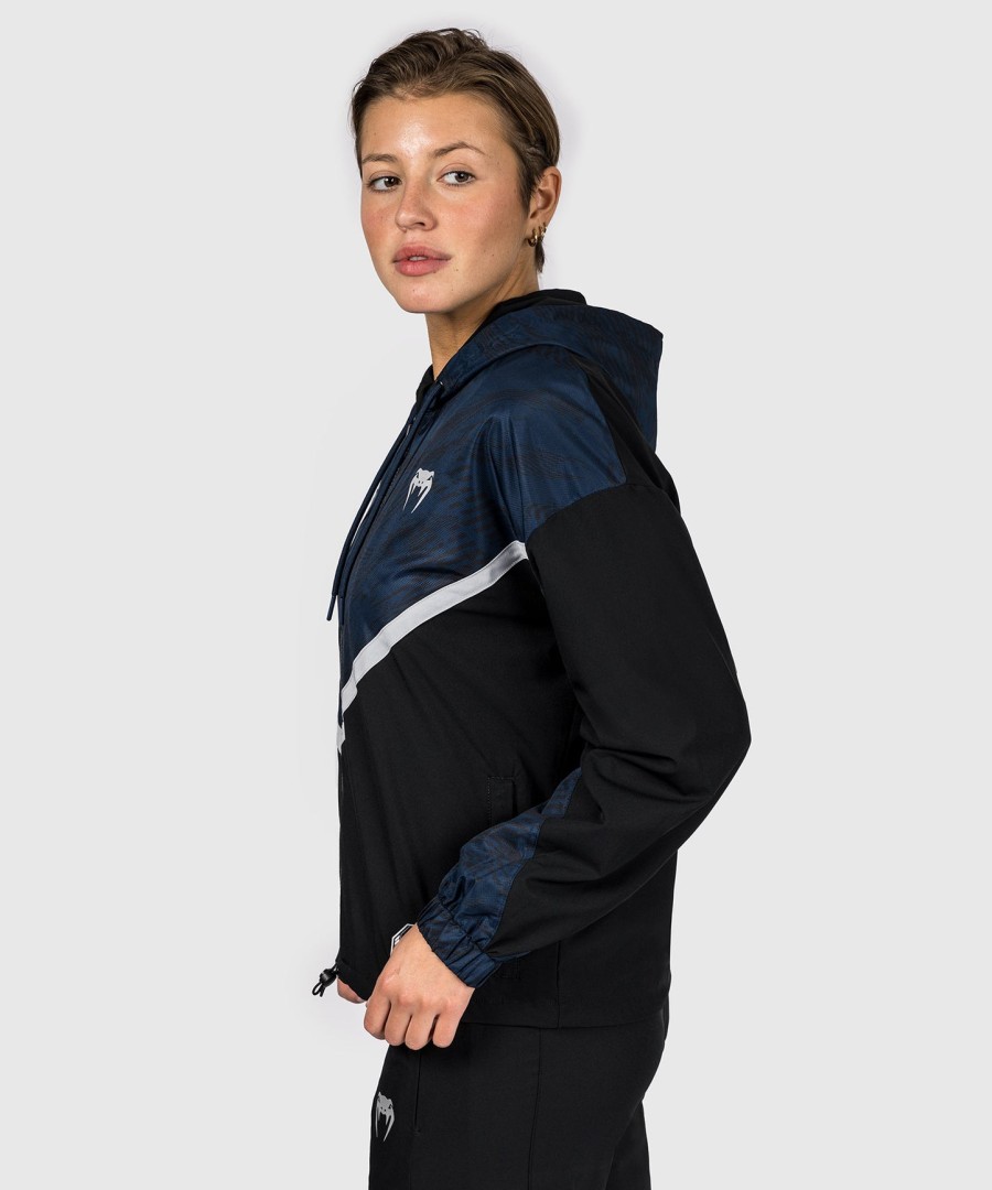 moletom com zíper feminino ufc fusion by venum fight week - azul oceânico