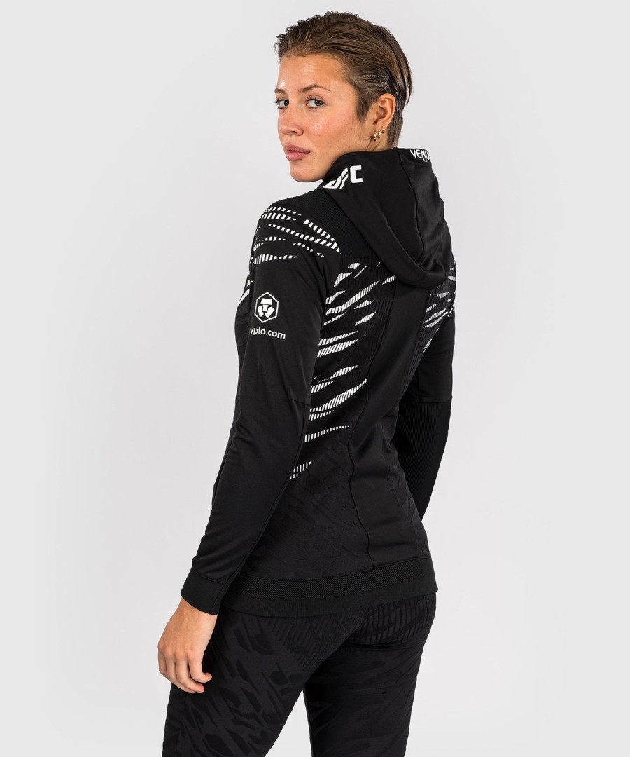 moletom com capuz ufc fusion by venum authentic fight night feminino walkout - preto