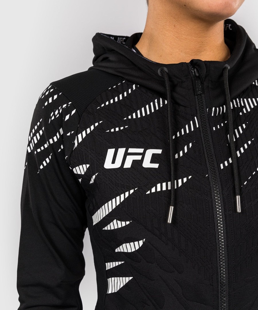 moletom com capuz ufc fusion by venum authentic fight night feminino walkout - preto