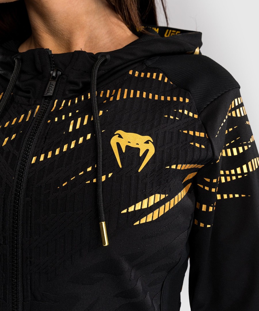 moletom com capuz ufc fusion by venum authentic fight night feminino walkout - campeã