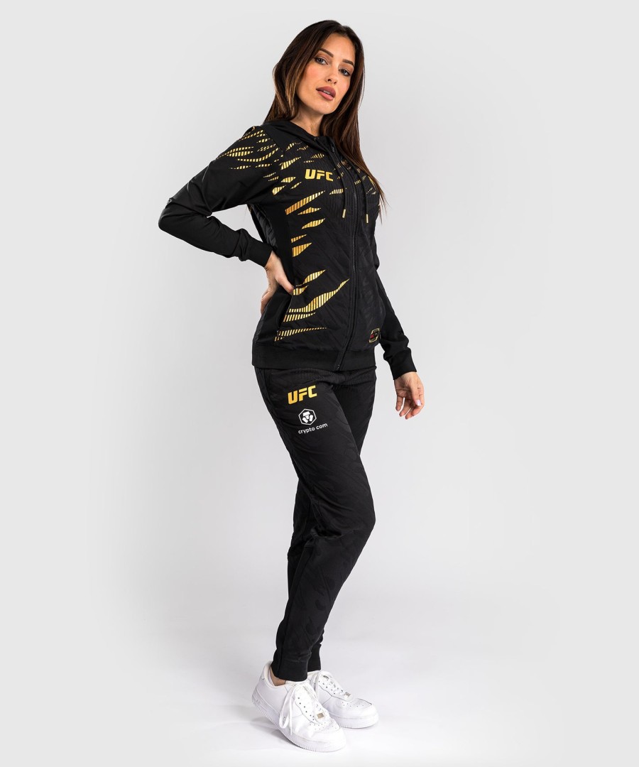 moletom com capuz ufc fusion by venum authentic fight night feminino walkout - campeã