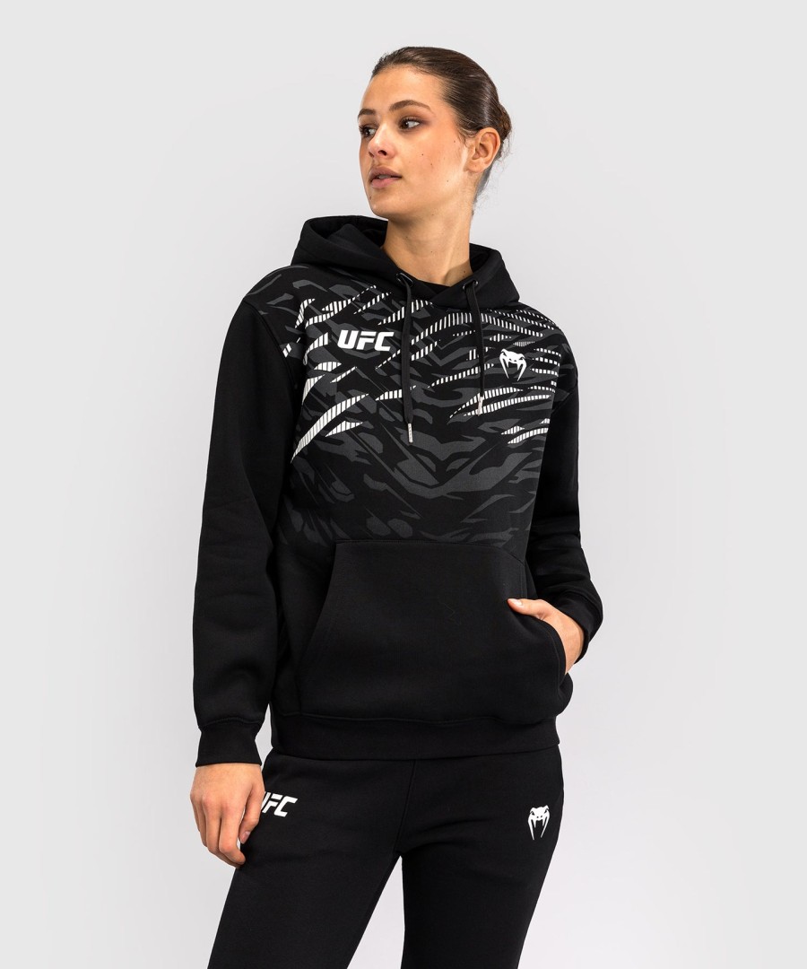 moletom com capuz feminino réplica ufc fusion by venum - preto