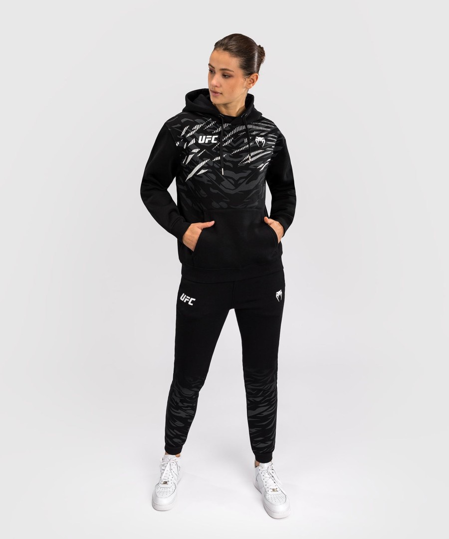 moletom com capuz feminino réplica ufc fusion by venum - preto
