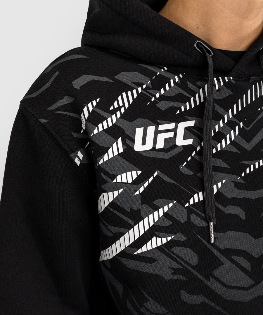 moletom com capuz feminino réplica ufc fusion by venum - preto