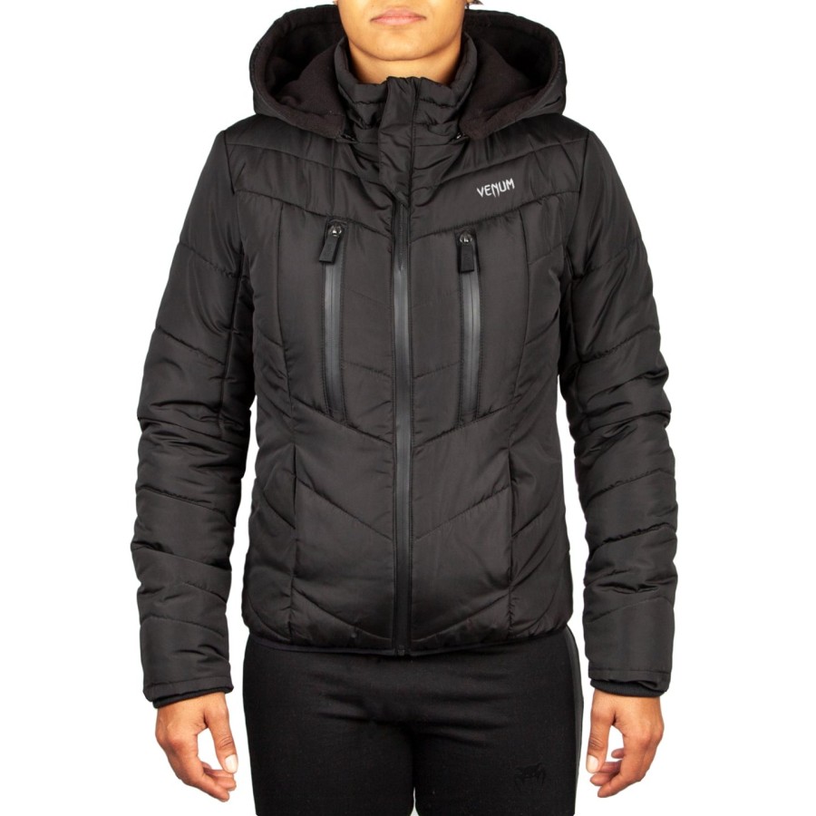 jaqueta venum runner de plumas - feminina - preta - exclusiva