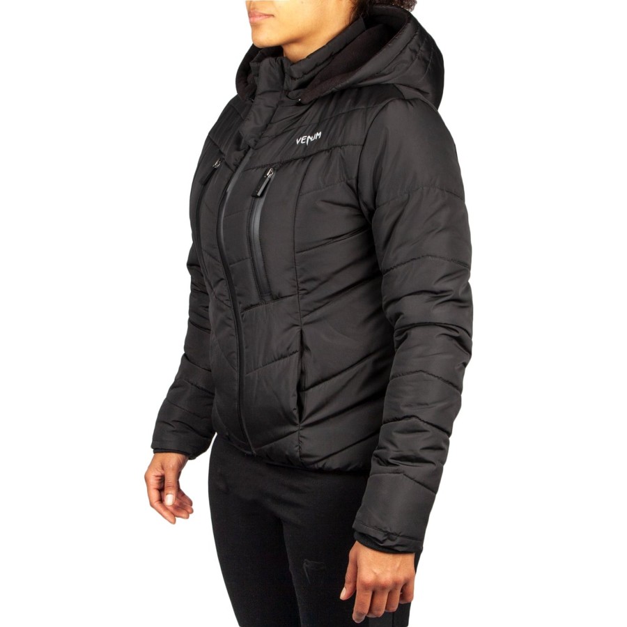 jaqueta venum runner de plumas - feminina - preta - exclusiva
