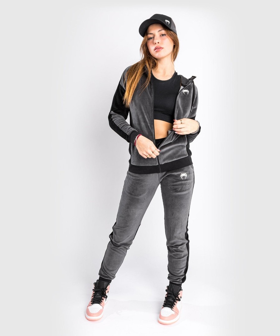 jaqueta esportiva venum camoline 2.0 velvet - feminina - cinzapreta