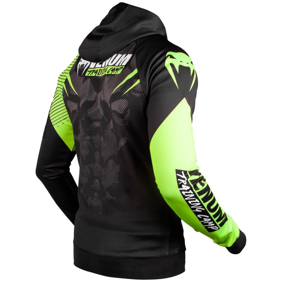 moletom venum training camp 2.0 - pretoamarelo neon