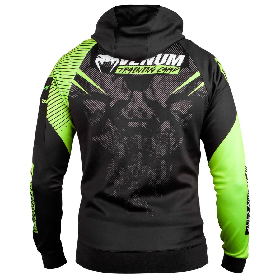 moletom venum training camp 2.0 - pretoamarelo neon