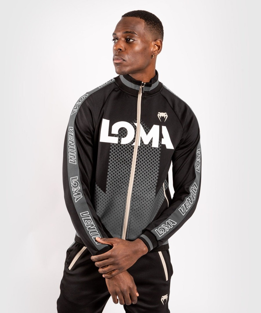 jaqueta esportiva venum arrow loma edition - pretobranco