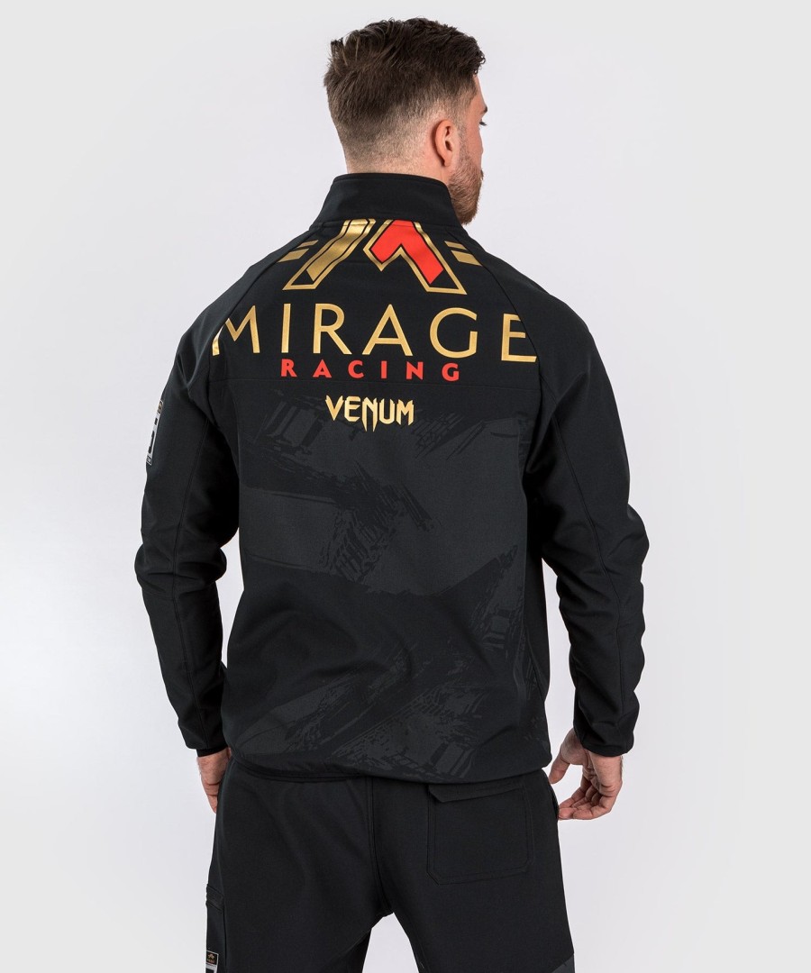 jaqueta softshell venum x mirage - pretodourado