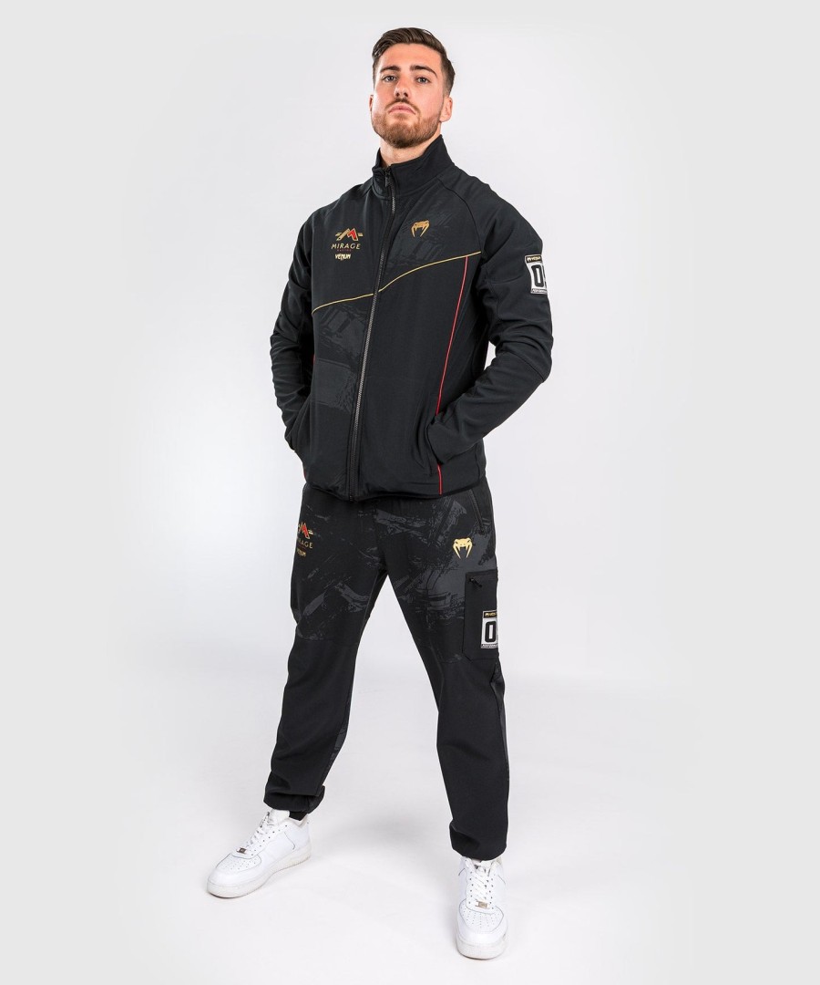 jaqueta softshell venum x mirage - pretodourado