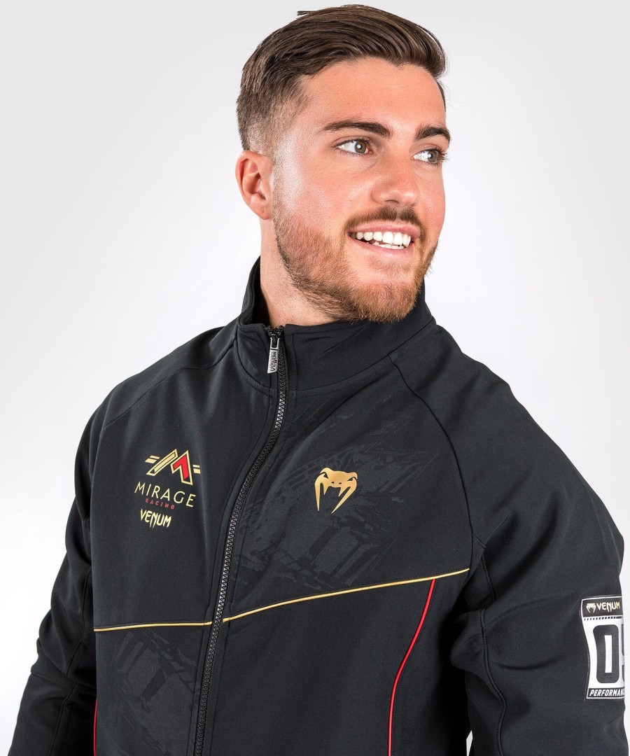 jaqueta softshell venum x mirage - pretodourado
