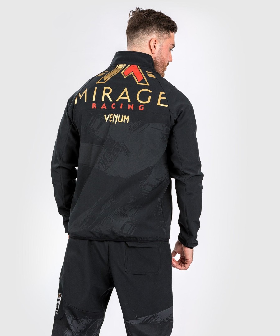 jaqueta softshell venum x mirage - pretodourado